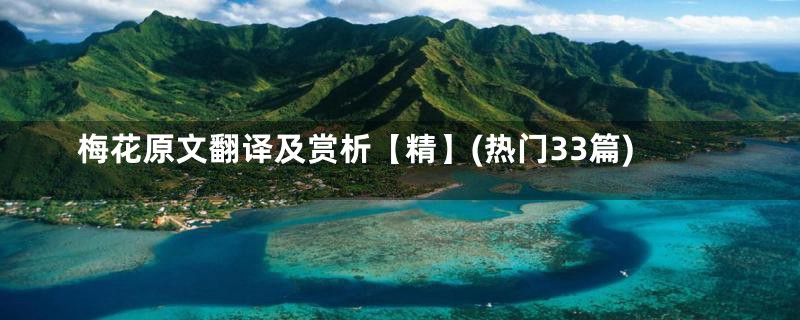 梅花原文翻译及赏析【精】(热门33篇)