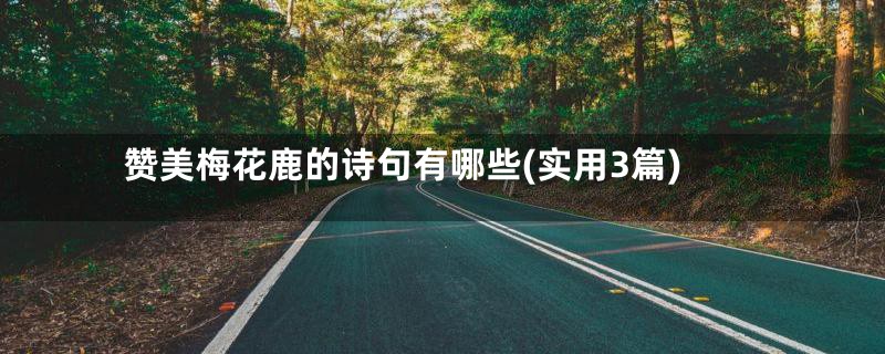 赞美梅花鹿的诗句有哪些(实用3篇)