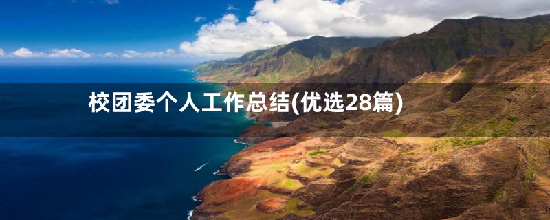 校团委个人工作总结(优选28篇)