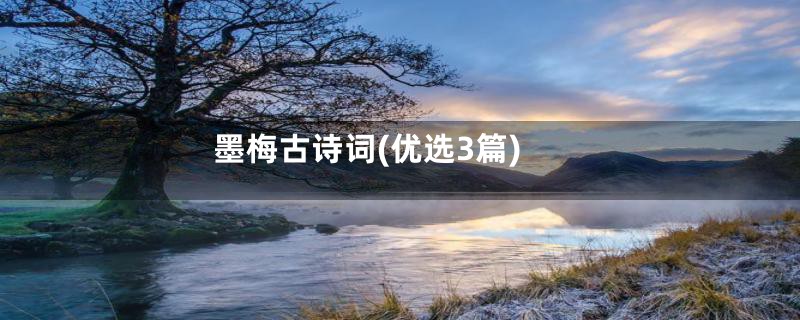 墨梅古诗词(优选3篇)