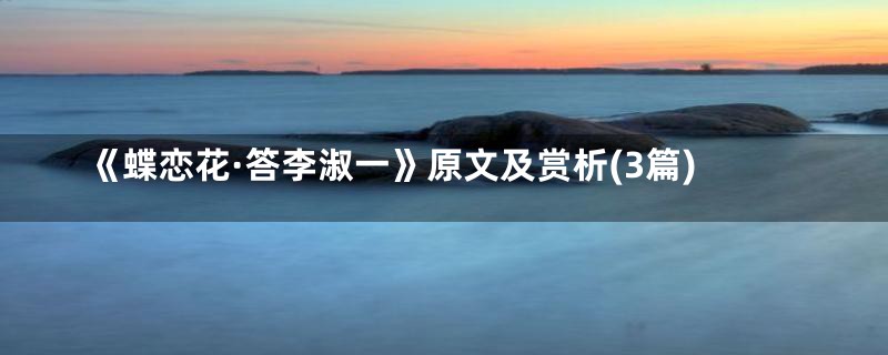 《蝶恋花·答李淑一》原文及赏析(3篇)