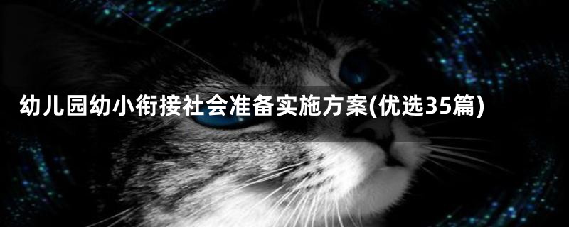 幼儿园幼小衔接社会准备实施方案(优选35篇)