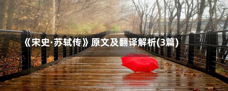 《宋史·苏轼传》原文及翻译解析(3篇)