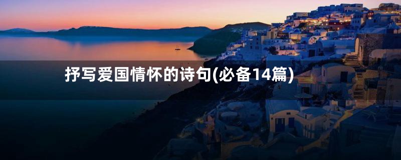 抒写爱国情怀的诗句(必备14篇)