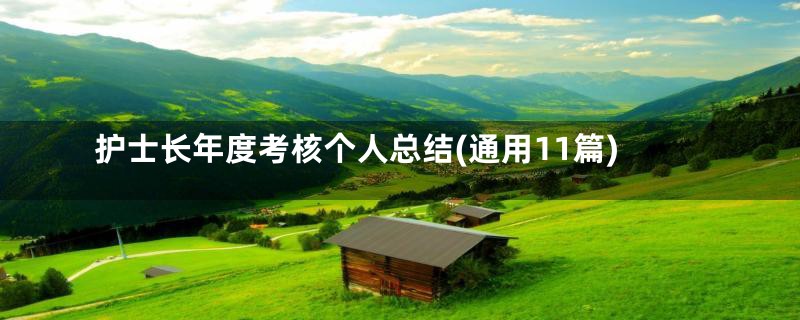 护士长年度考核个人总结(通用11篇)