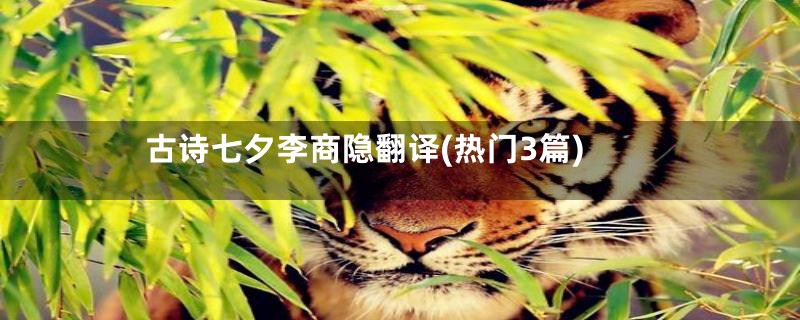 古诗七夕李商隐翻译(热门3篇)
