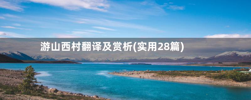 游山西村翻译及赏析(实用28篇)