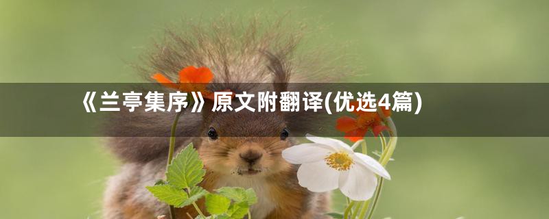 《兰亭集序》原文附翻译(优选4篇)