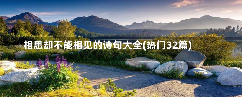 相思却不能相见的诗句大全(热门32篇)