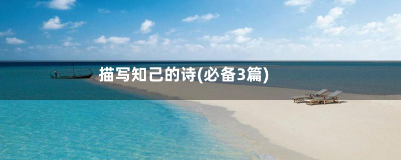描写知己的诗(必备3篇)