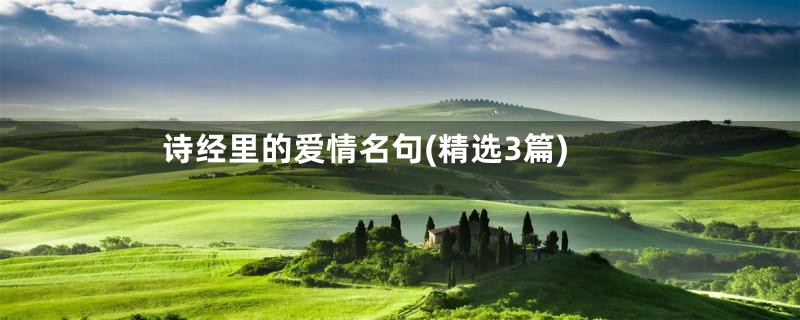 诗经里的爱情名句(精选3篇)