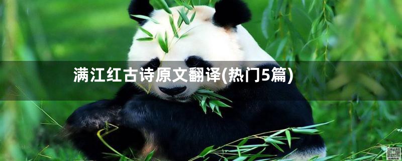 满江红古诗原文翻译(热门5篇)