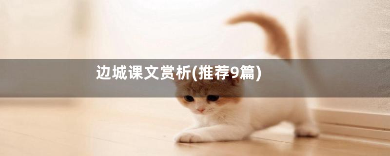 边城课文赏析(推荐9篇)