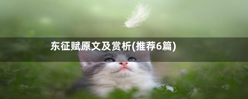 东征赋原文及赏析(推荐6篇)