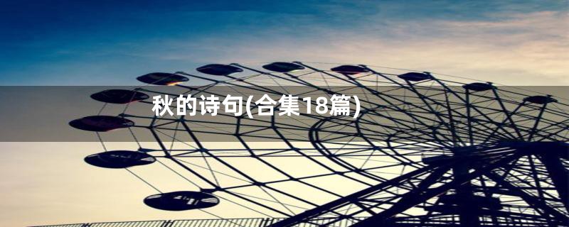 秋的诗句(合集18篇)