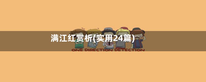 满江红赏析(实用24篇)