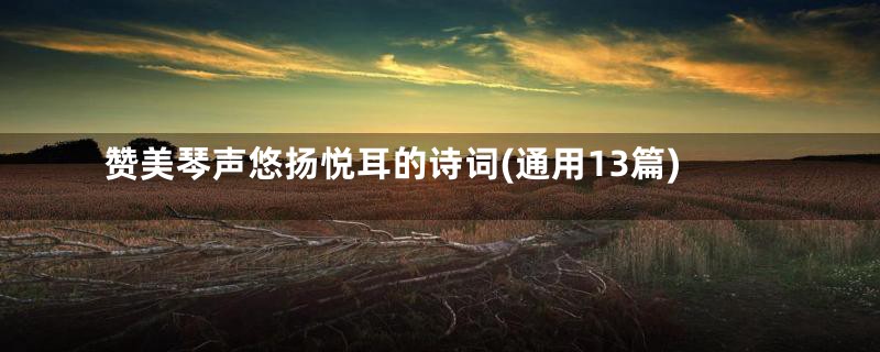 赞美琴声悠扬悦耳的诗词(通用13篇)