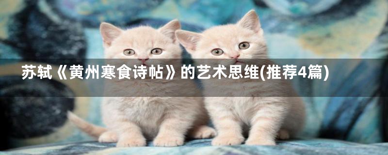 苏轼《黄州寒食诗帖》的艺术思维(推荐4篇)