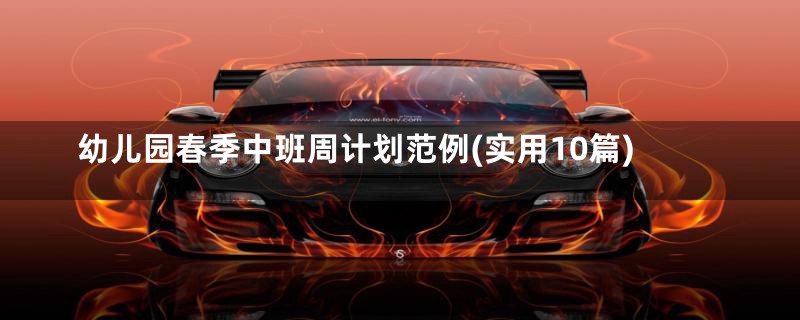 幼儿园春季中班周计划范例(实用10篇)