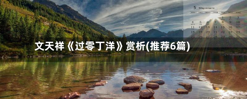 文天祥《过零丁洋》赏析(推荐6篇)