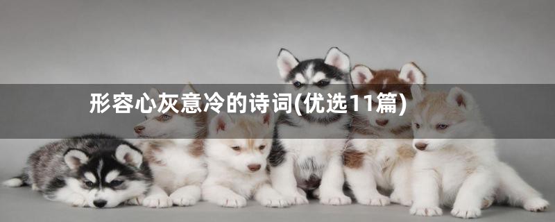 形容心灰意冷的诗词(优选11篇)