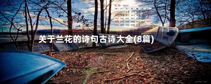 关于兰花的诗句古诗大全(8篇)