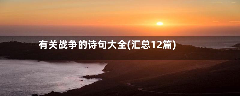有关战争的诗句大全(汇总12篇)