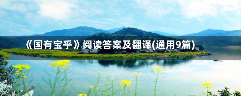 《国有宝乎》阅读答案及翻译(通用9篇)