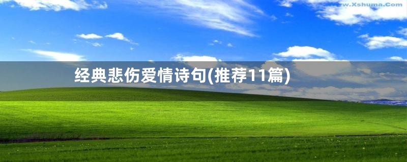 经典悲伤爱情诗句(推荐11篇)