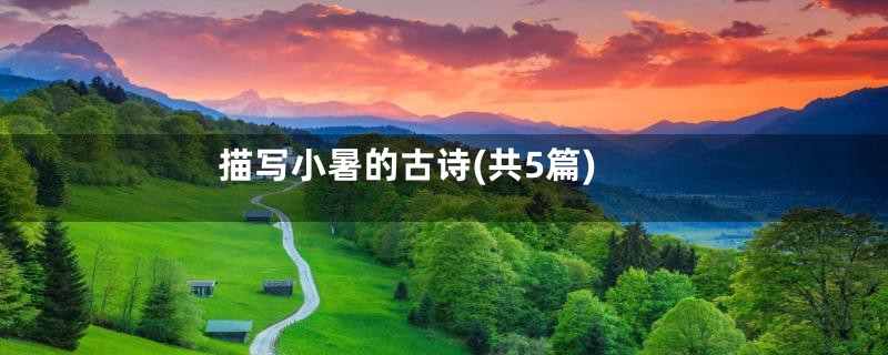 描写小暑的古诗(共5篇)