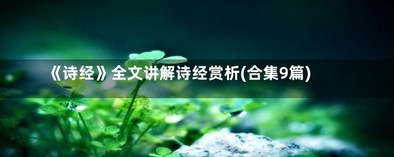 《诗经》全文讲解诗经赏析(合集9篇)