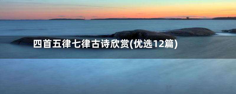 四首五律七律古诗欣赏(优选12篇)