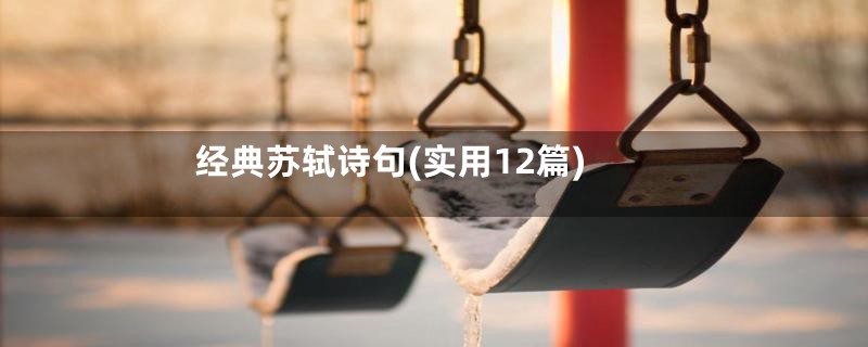 经典苏轼诗句(实用12篇)