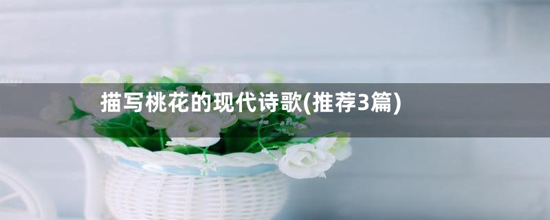 描写桃花的现代诗歌(推荐3篇)