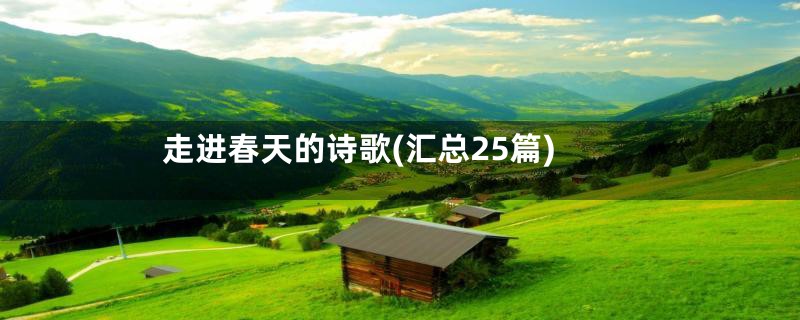 走进春天的诗歌(汇总25篇)