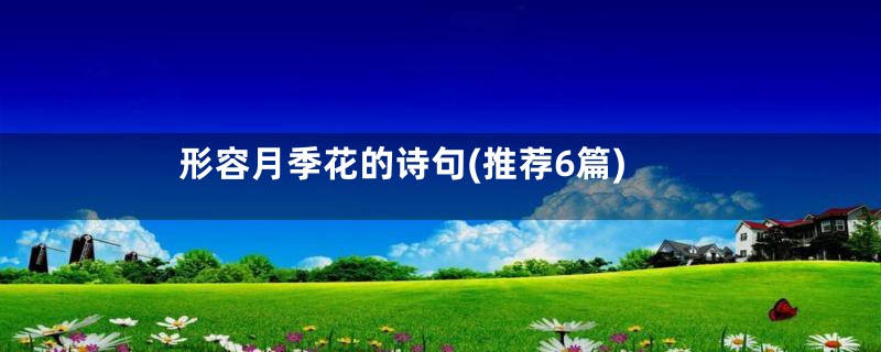 形容月季花的诗句(推荐6篇)