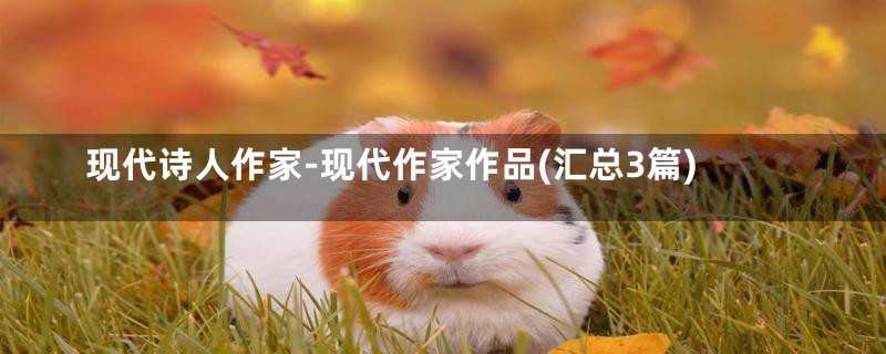 现代诗人作家-现代作家作品(汇总3篇)