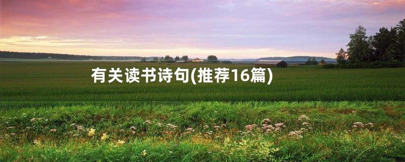 有关读书诗句(推荐16篇)