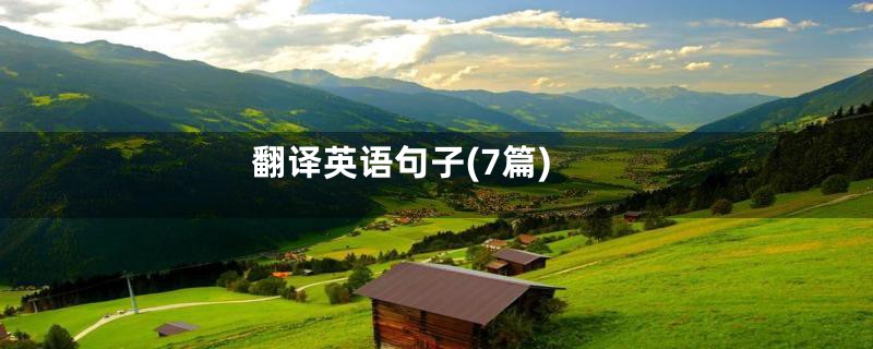 翻译英语句子(7篇)