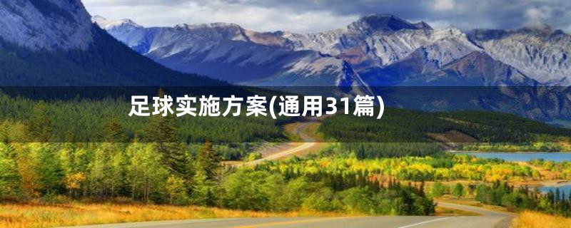 足球实施方案(通用31篇)