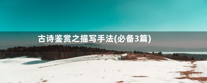 古诗鉴赏之描写手法(必备3篇)