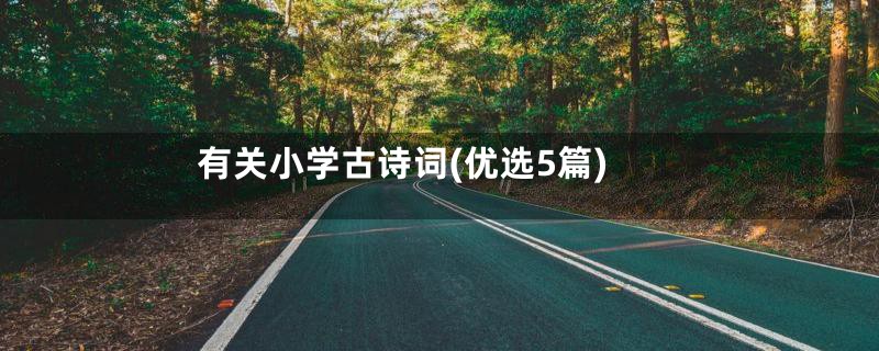 有关小学古诗词(优选5篇)