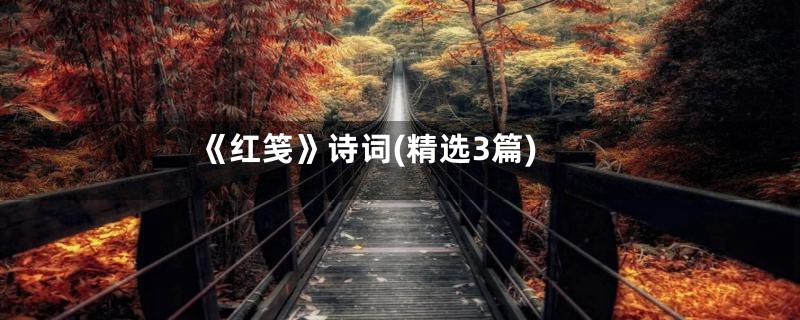 《红笺》诗词(精选3篇)
