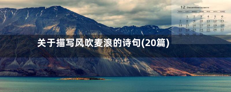 关于描写风吹麦浪的诗句(20篇)