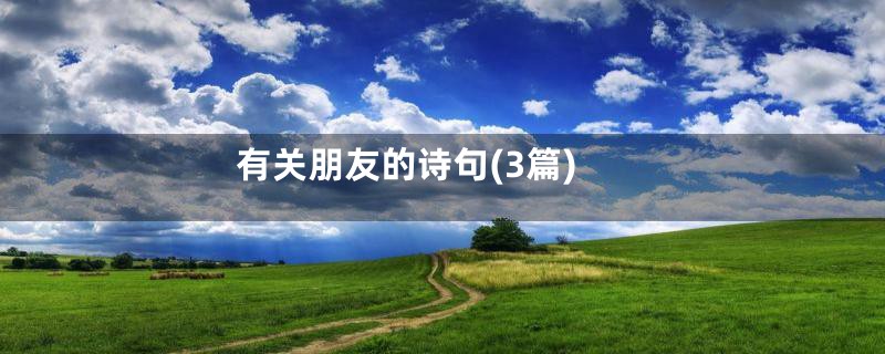 有关朋友的诗句(3篇)