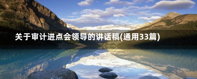 关于审计进点会领导的讲话稿(通用33篇)