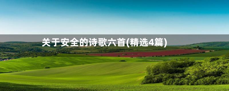 关于安全的诗歌六首(精选4篇)