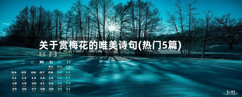 关于赏梅花的唯美诗句(热门5篇)