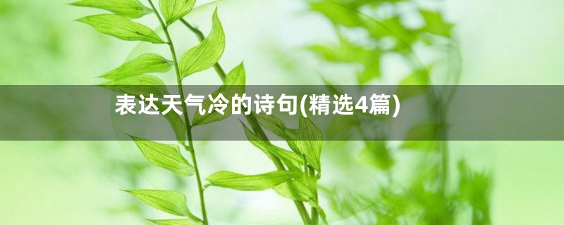 表达天气冷的诗句(精选4篇)