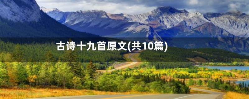 古诗十九首原文(共10篇)